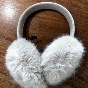 J. Crew Soft Gray Faux Fur Earmuffs